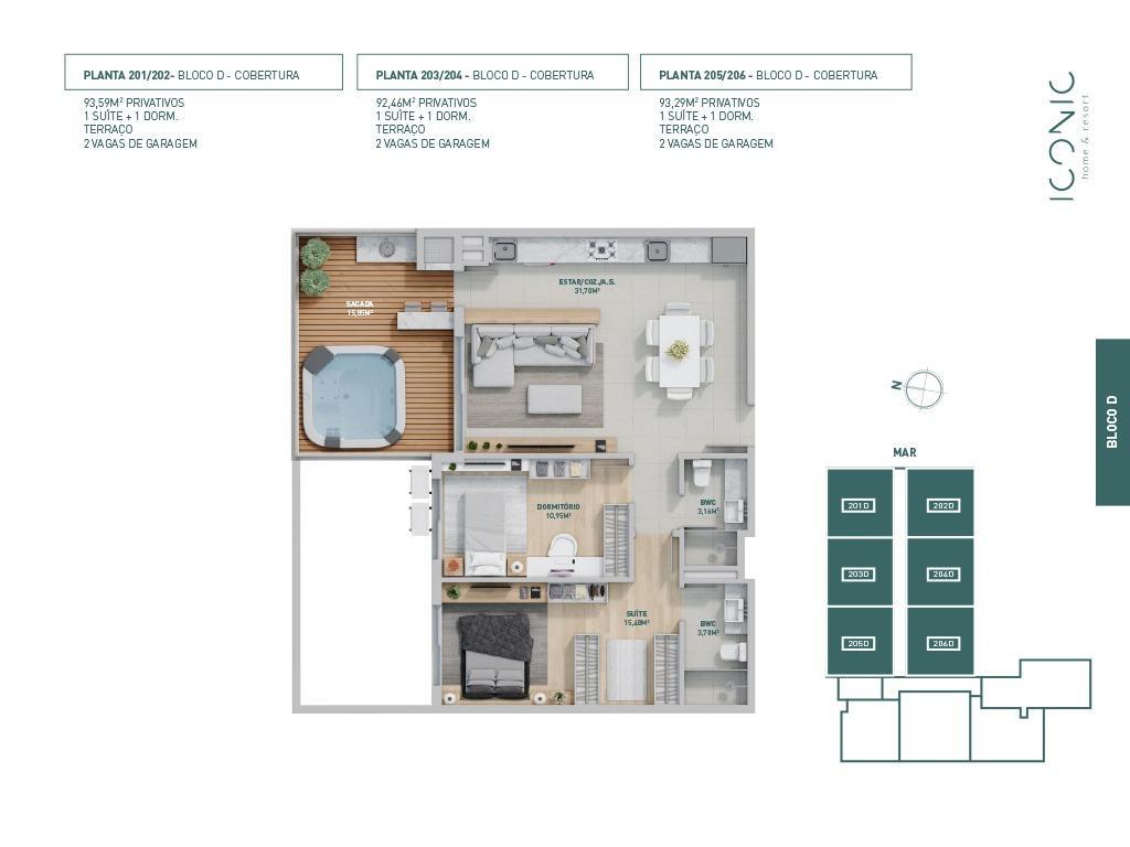 Cobertura à venda com 2 quartos, 79m² - Foto 7