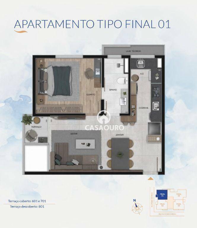 Apartamento à venda com 1 quarto, 53m² - Foto 12