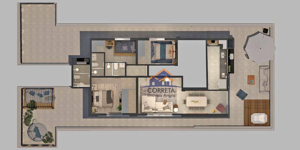 Apartamento à venda com 3 quartos, 237m² - Foto 2