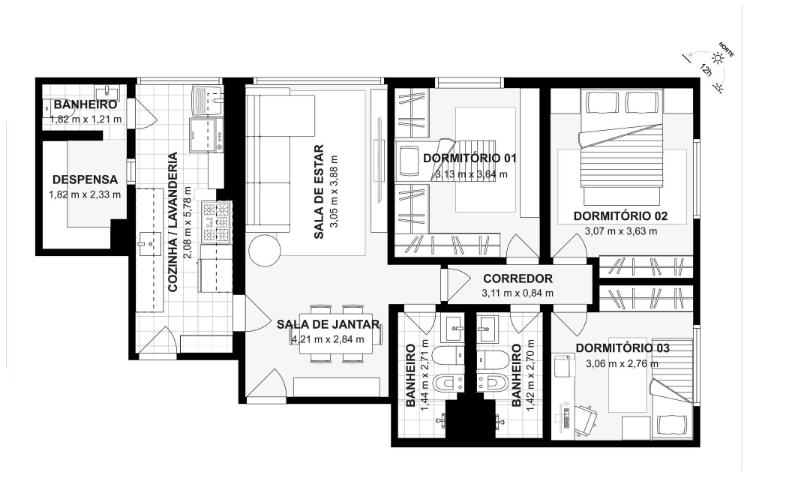 Apartamento à venda com 3 quartos, 146m² - Foto 25