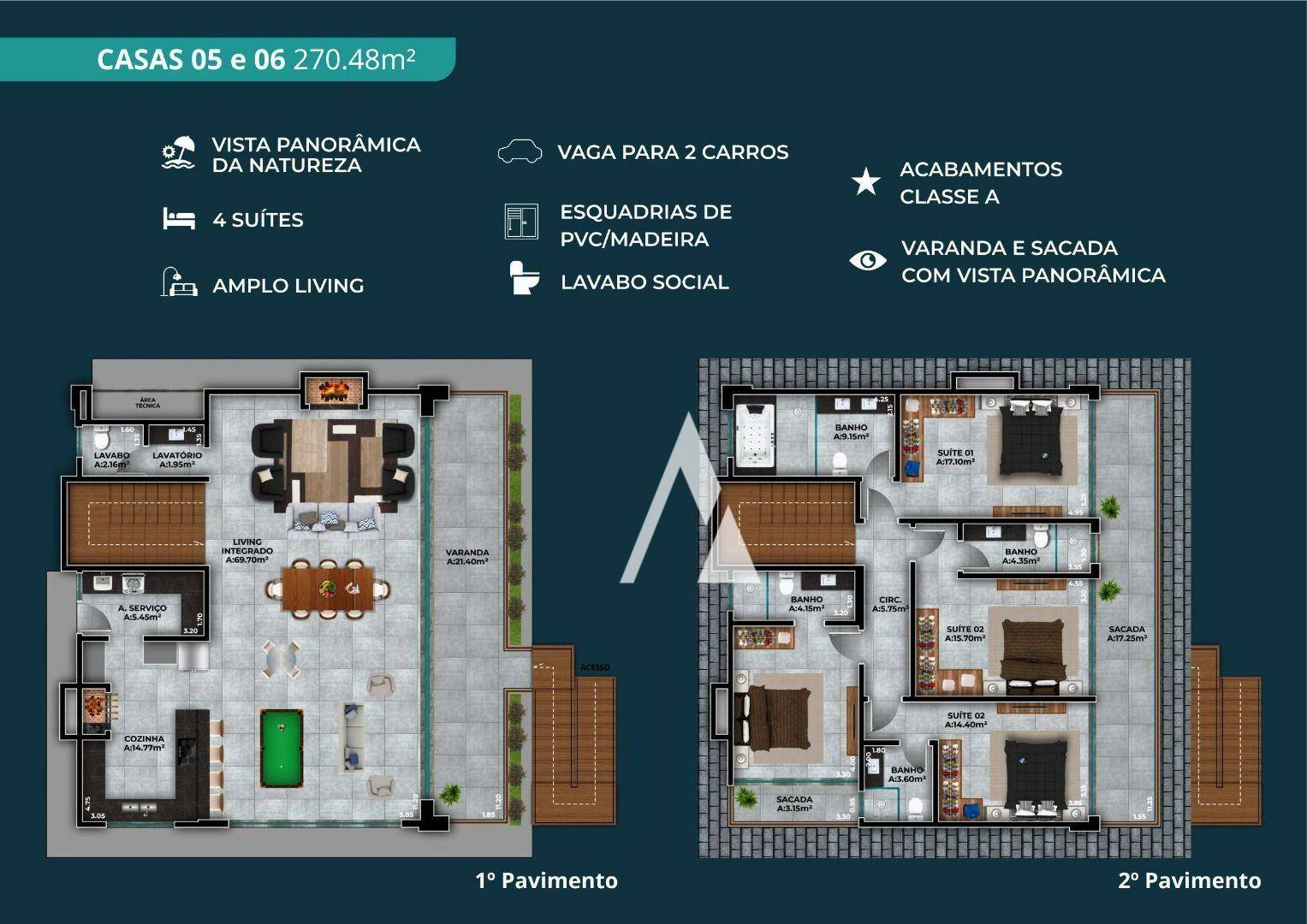 Casa de Condomínio à venda com 4 quartos, 270m² - Foto 2