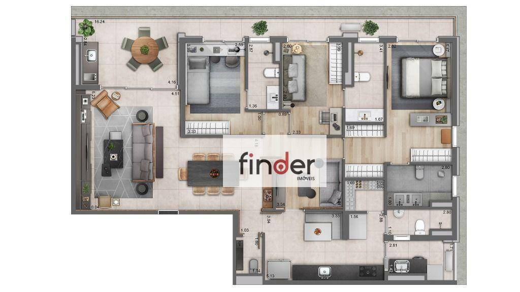 Apartamento à venda com 3 quartos, 175m² - Foto 62