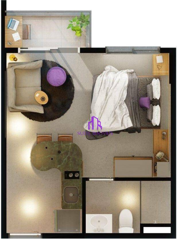 Apartamento à venda com 1 quarto, 58m² - Foto 6