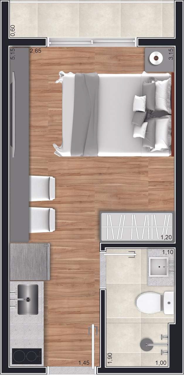 Apartamento à venda com 1 quarto, 1674m² - Foto 13