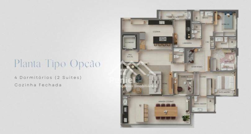 Apartamento à venda com 3 quartos, 204m² - Foto 13