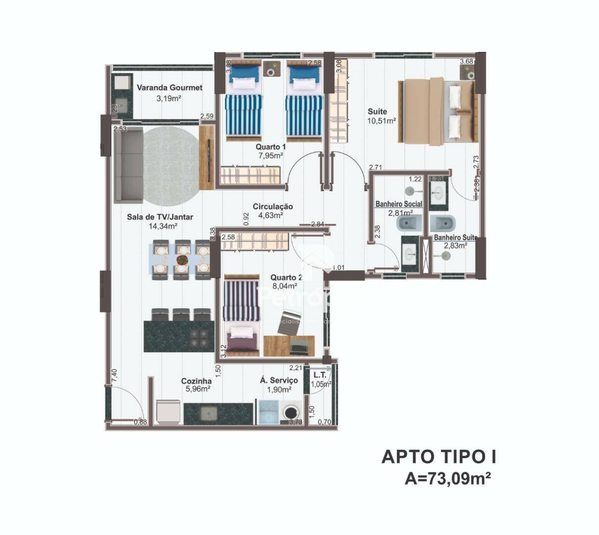Apartamento à venda com 2 quartos, 62m² - Foto 4