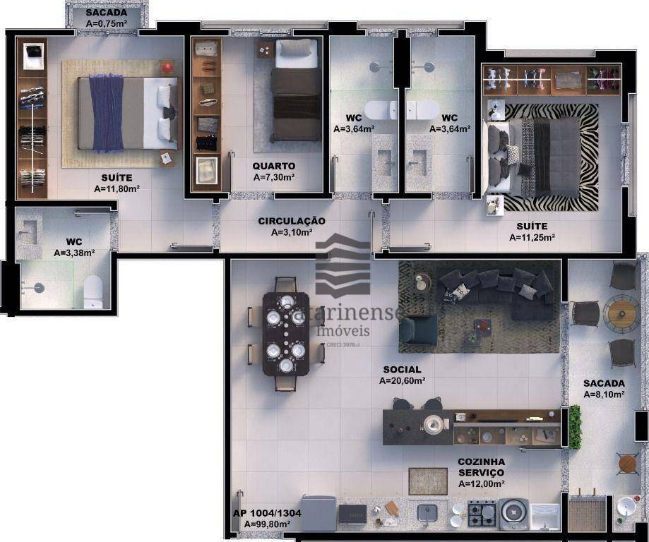 Apartamento à venda com 3 quartos, 79m² - Foto 7