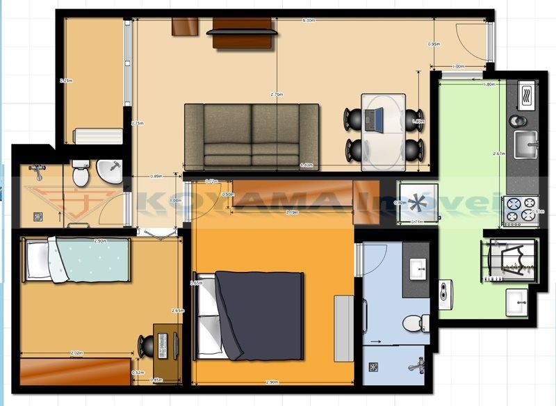 Apartamento à venda com 2 quartos, 60m² - Foto 19