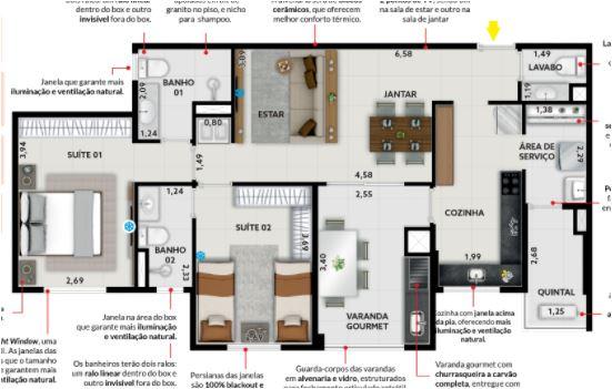 Apartamento à venda com 2 quartos, 85m² - Foto 2