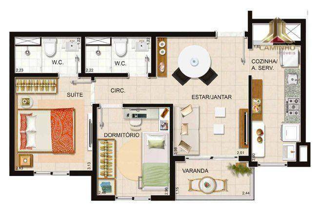 Apartamento à venda com 2 quartos, 50m² - Foto 31