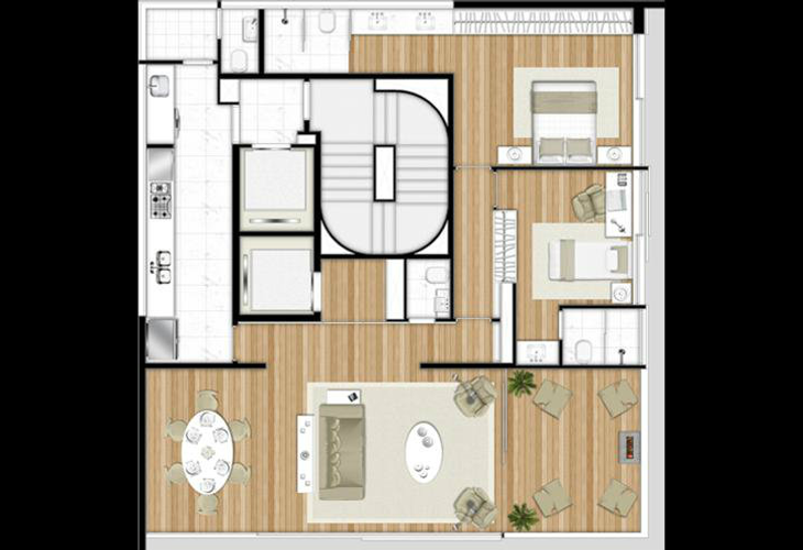 Apartamento à venda com 1 quarto, 144m² - Foto 2