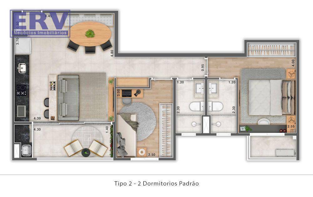 Apartamento à venda com 2 quartos, 66m² - Foto 59