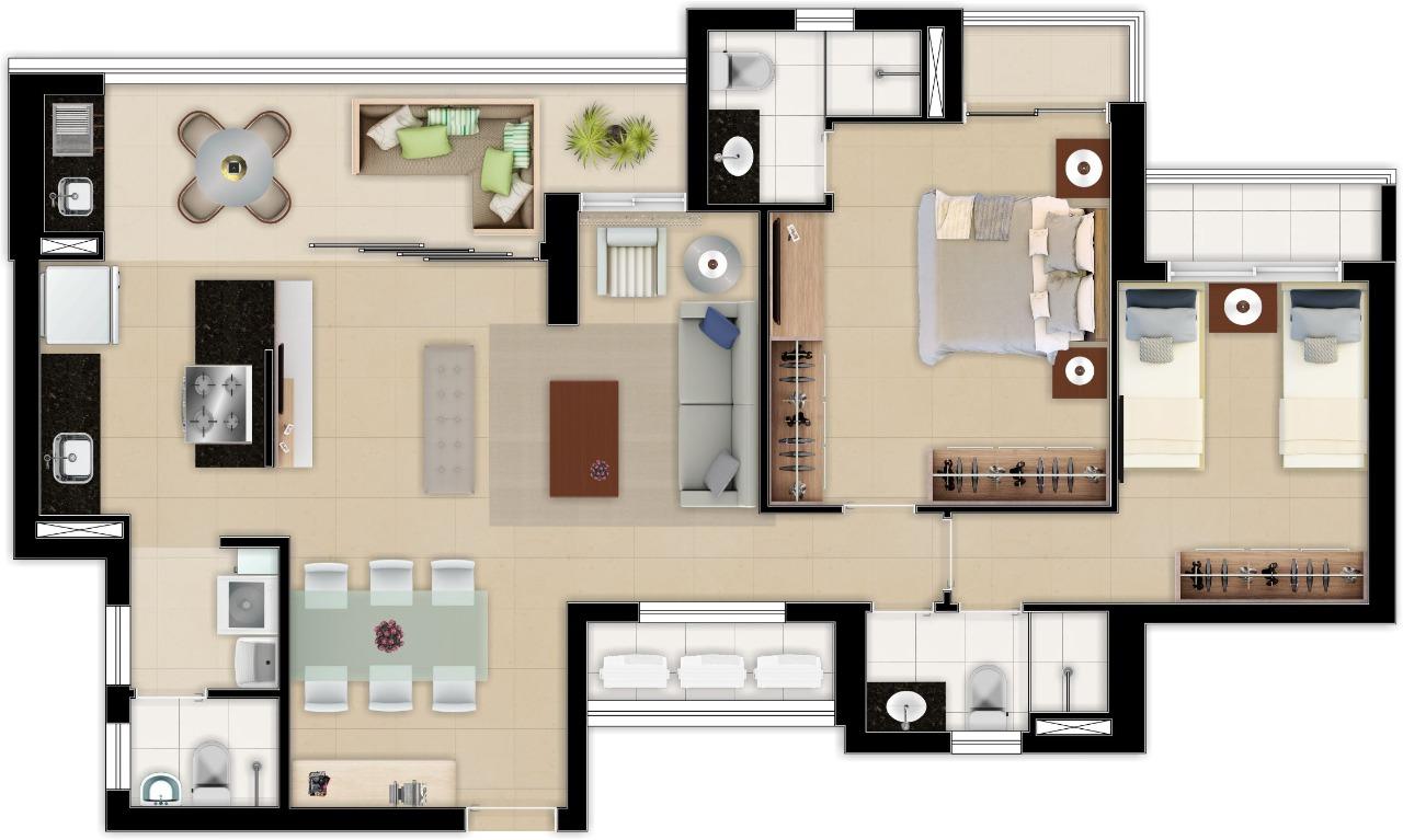 Apartamento à venda com 3 quartos, 119m² - Foto 7