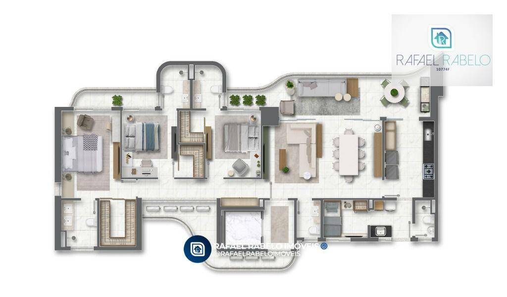 Apartamento à venda com 3 quartos, 174m² - Foto 21