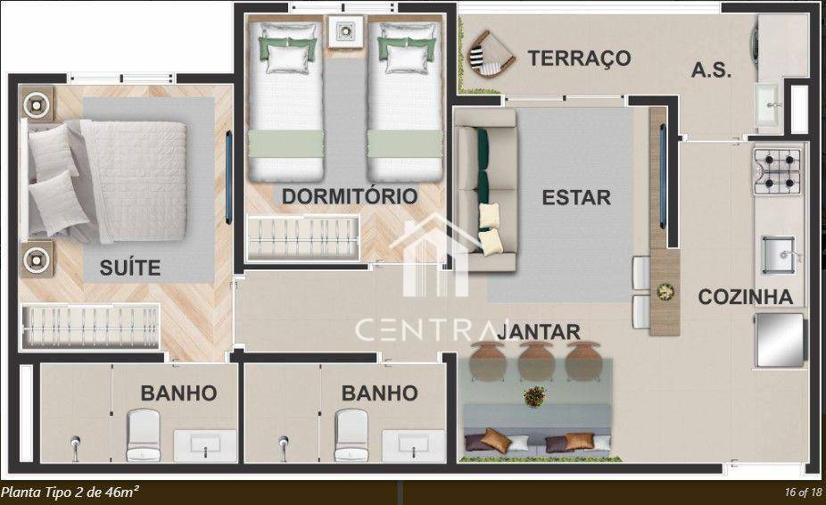 Apartamento à venda com 2 quartos, 41m² - Foto 22