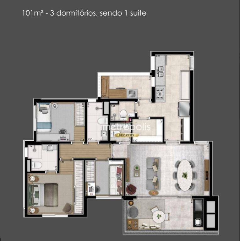 Apartamento à venda com 3 quartos, 101m² - Foto 14