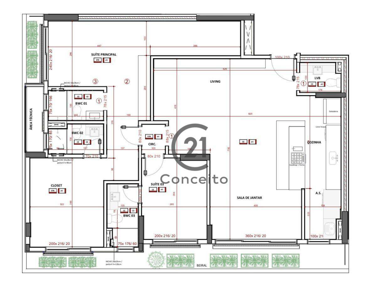 Apartamento à venda com 3 quartos, 129m² - Foto 9