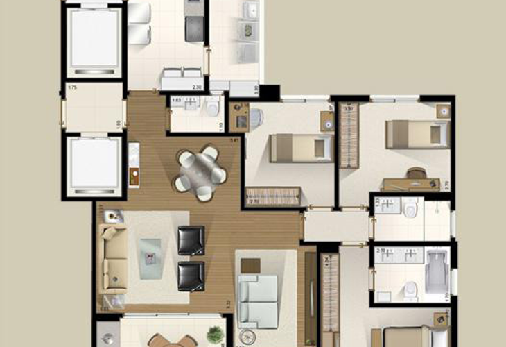 Apartamento à venda com 3 quartos, 116m² - Foto 2