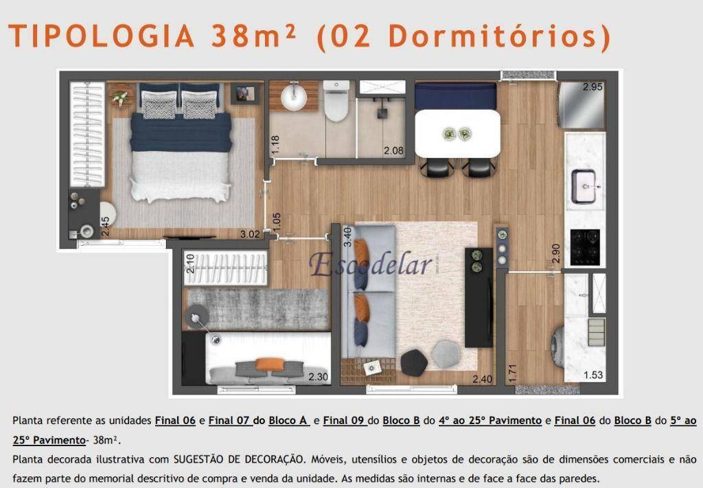 Apartamento à venda com 2 quartos, 38m² - Foto 17