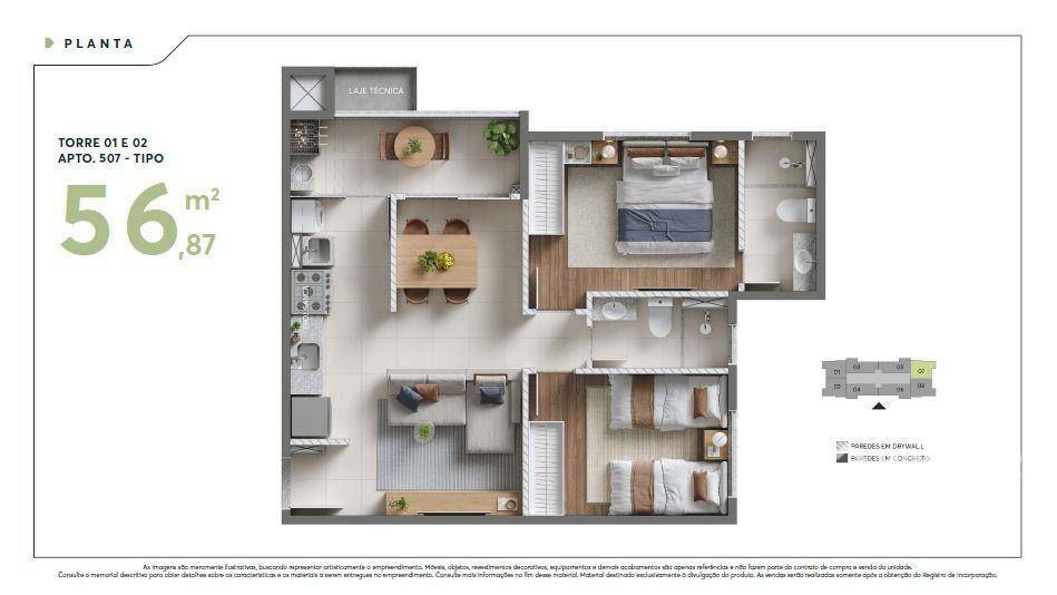 Apartamento à venda com 2 quartos, 51m² - Foto 22