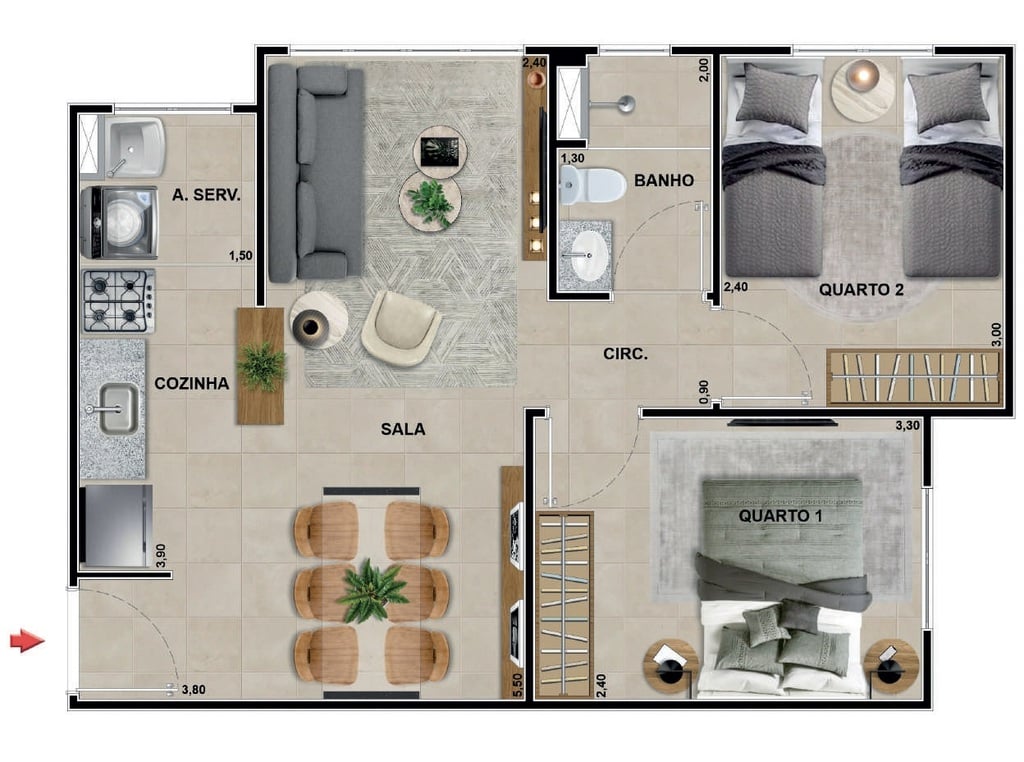 Apartamento à venda com 2 quartos, 4663m² - Foto 21