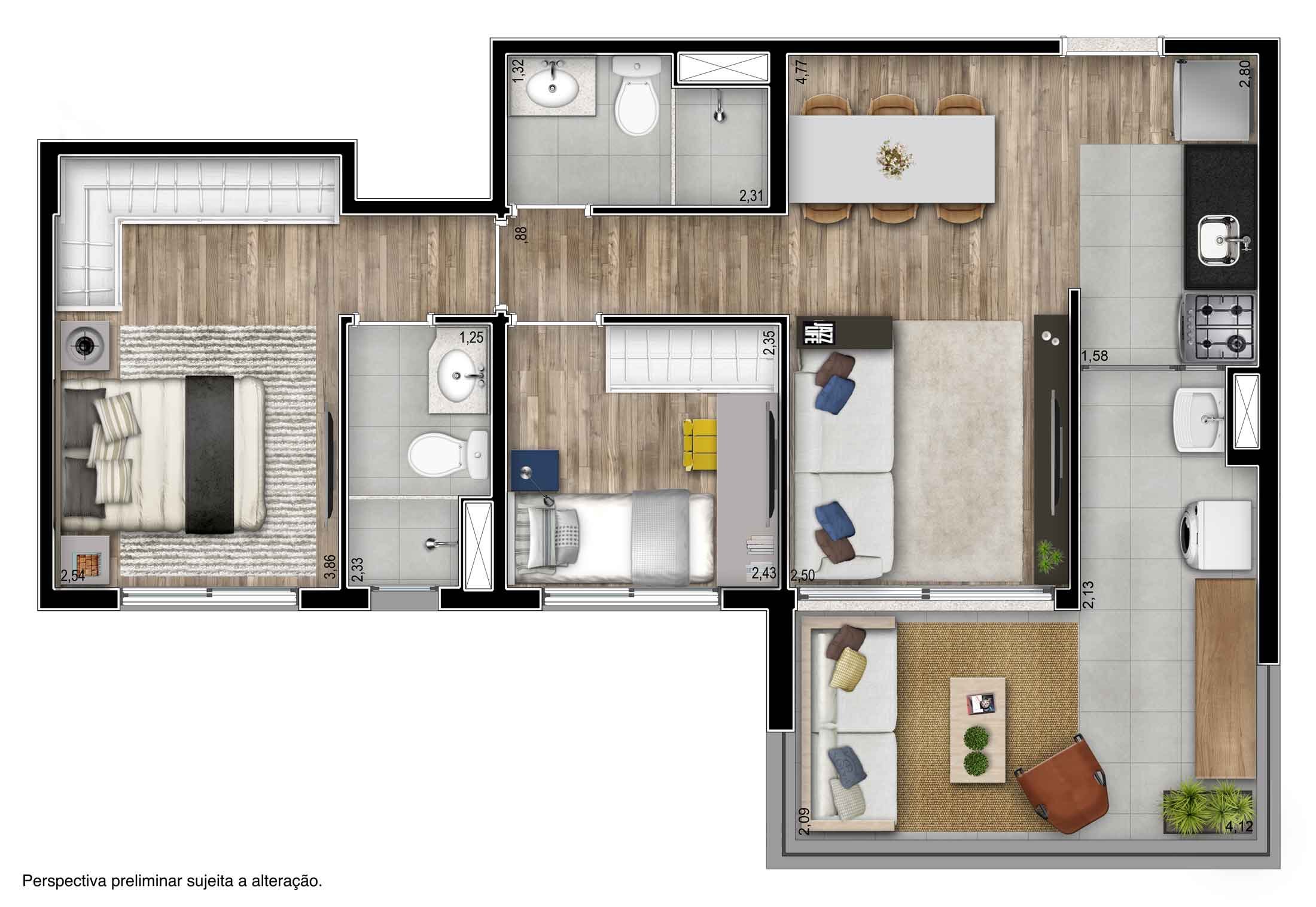 Apartamento à venda com 2 quartos, 62m² - Foto 7