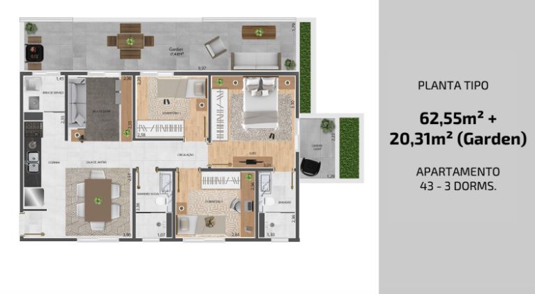 Apartamento à venda com 3 quartos, 59m² - Foto 26