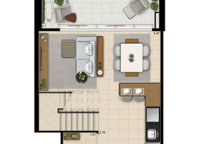 Apartamento à venda com 1 quarto, 42m² - Foto 9