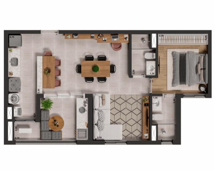 Apartamento à venda com 2 quartos, 67m² - Foto 21