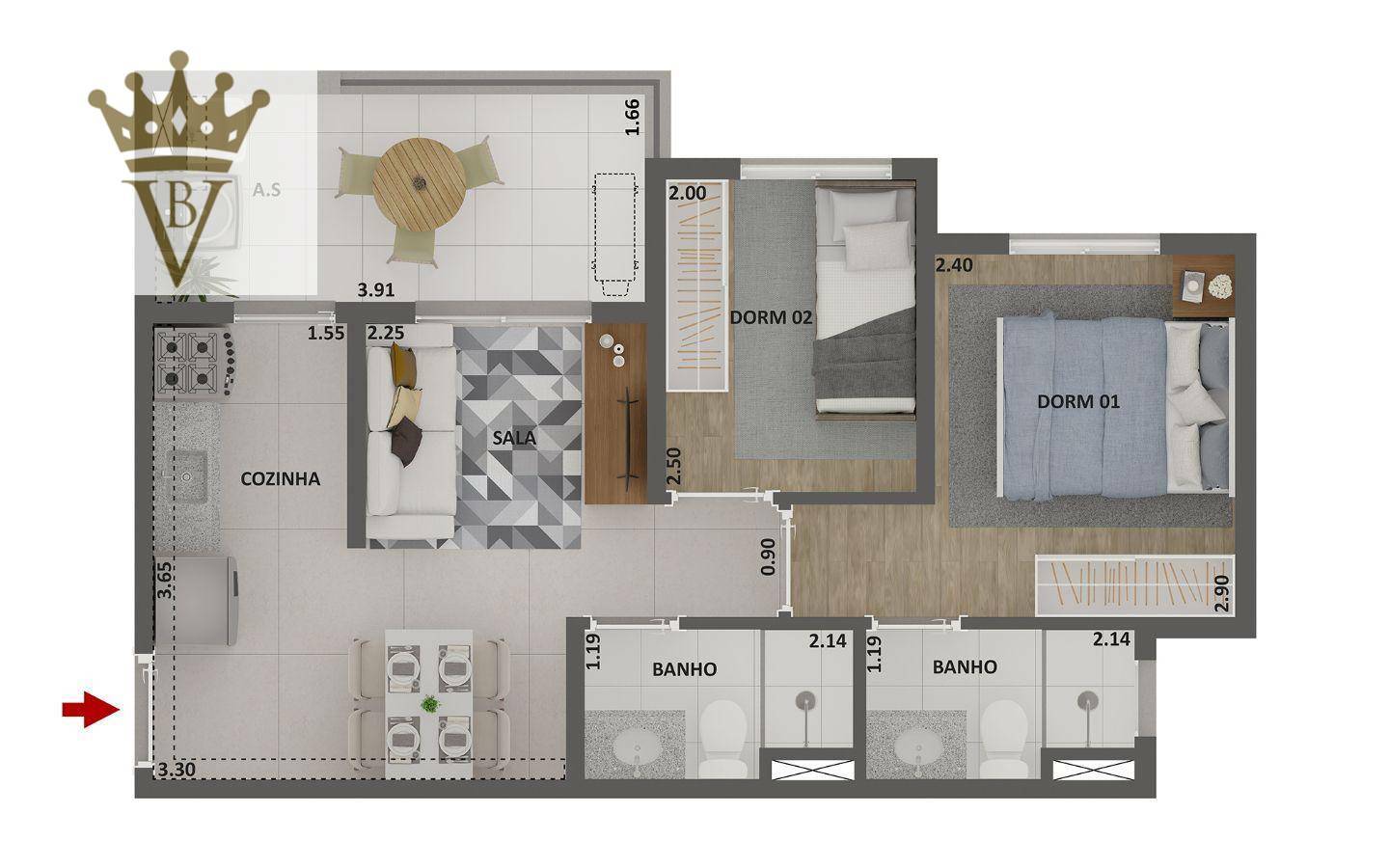 Apartamento à venda com 2 quartos, 45m² - Foto 22