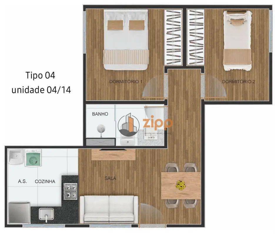 Apartamento à venda com 1 quarto, 34m² - Foto 5