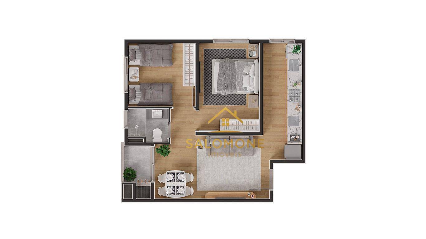 Apartamento, 2 quartos, 56 m² - Foto 9