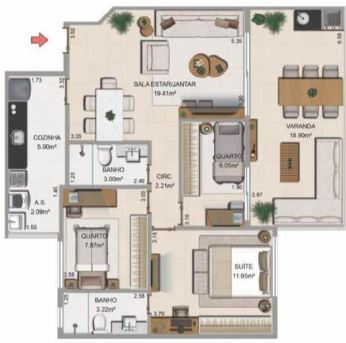 Apartamento à venda com 3 quartos, 8824m² - Foto 6