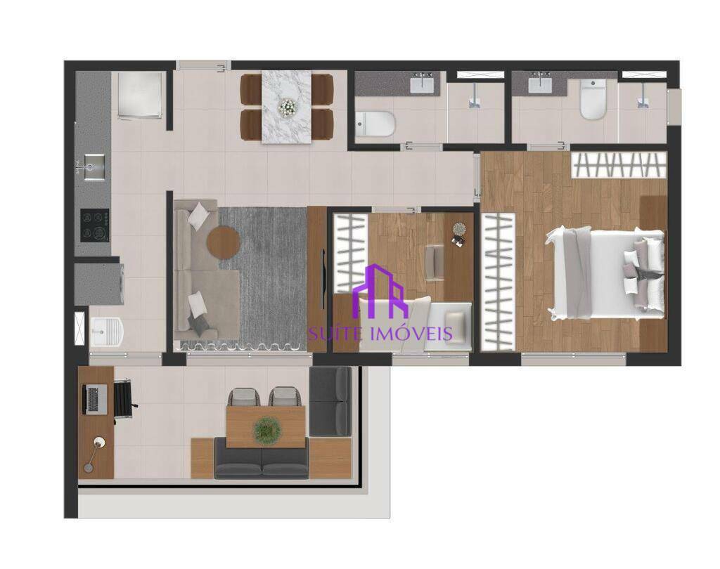 Apartamento à venda com 1 quarto, 38m² - Foto 37