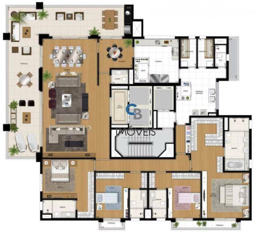 Apartamento à venda com 4 quartos, 357m² - Foto 32