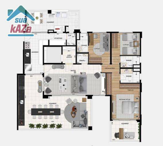 Apartamento à venda com 3 quartos, 170m² - Foto 69