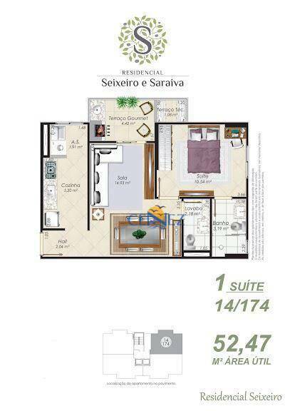 Apartamento à venda com 1 quarto, 51m² - Foto 6