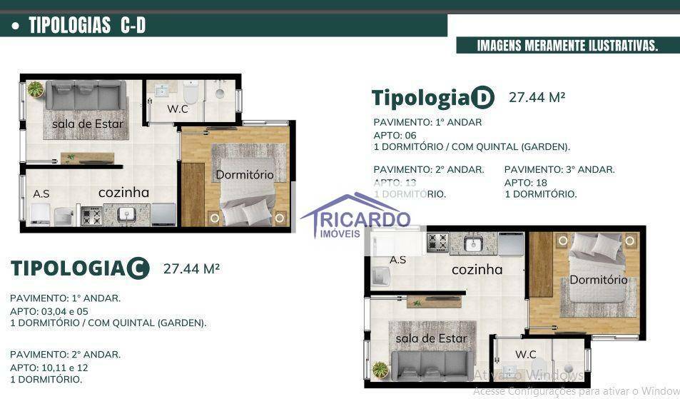 Apartamento à venda com 1 quarto, 27m² - Foto 5