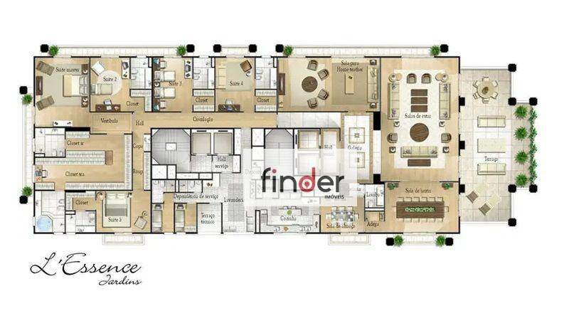 Apartamento para alugar com 5 quartos, 734m² - Foto 17