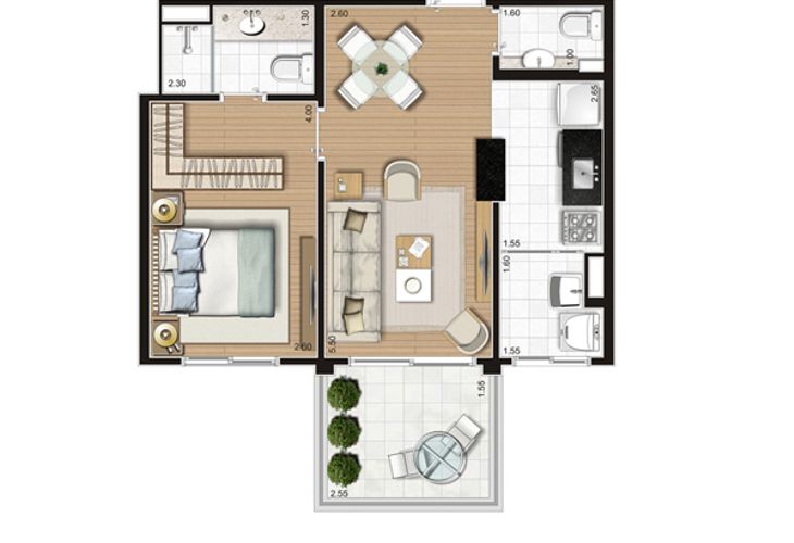 Apartamento à venda com 2 quartos, 61m² - Foto 6