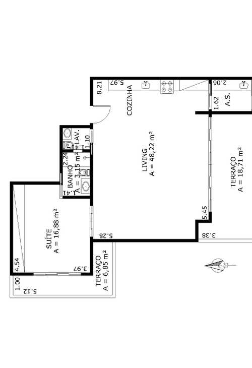 Apartamento à venda com 1 quarto, 90m² - Foto 2