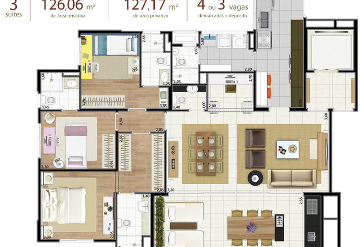 Apartamento à venda com 3 quartos, 126m² - Foto 9