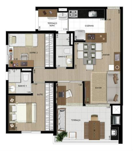 Apartamento à venda com 2 quartos, 76m² - Foto 9