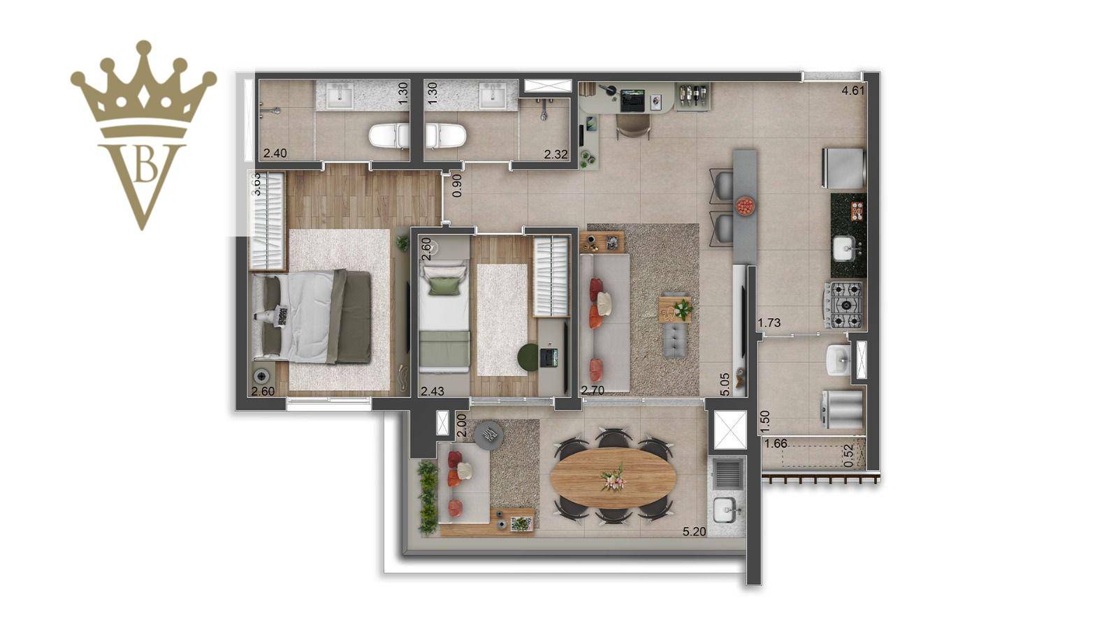 Apartamento à venda com 2 quartos, 69m² - Foto 21