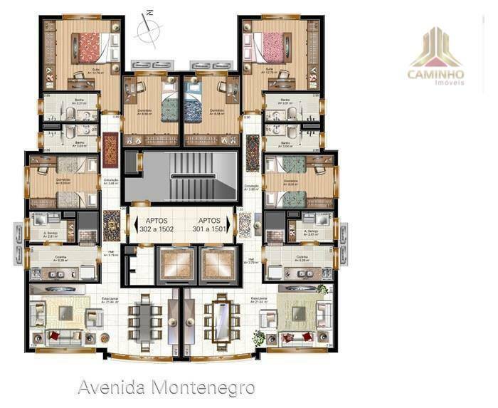 Apartamento à venda com 3 quartos, 93m² - Foto 2