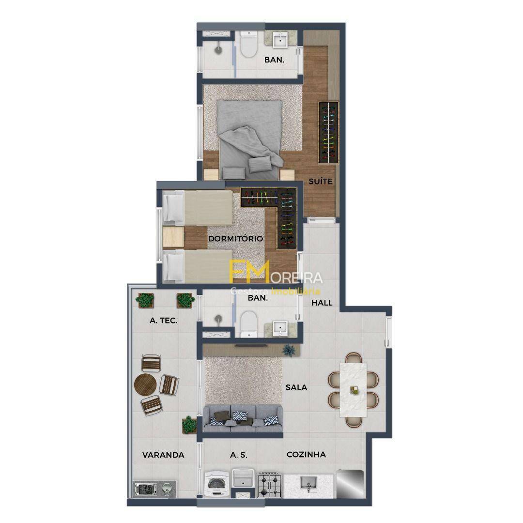 Apartamento à venda com 2 quartos, 60m² - Foto 14