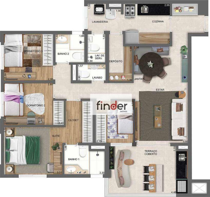 Apartamento à venda com 2 quartos, 69m² - Foto 86