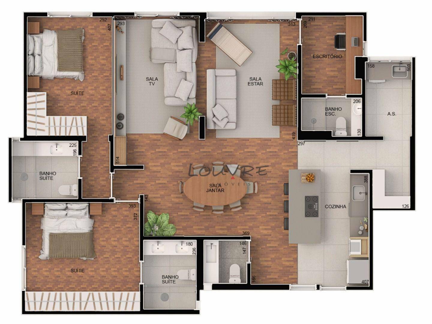 Apartamento à venda com 2 quartos, 127m² - Foto 14