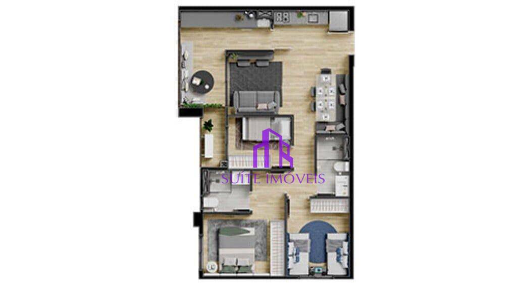 Apartamento à venda com 3 quartos, 95m² - Foto 3