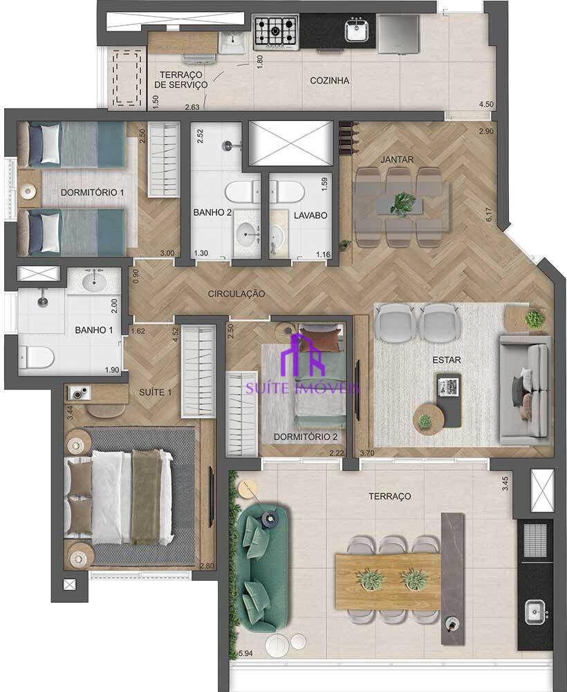 Apartamento à venda com 4 quartos, 140m² - Foto 33